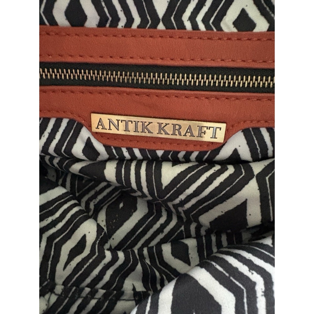 Antik Craft Vegan Leather Purse Numerous Compartments Great Autumn Burnt Orange - Picture 8 of 14